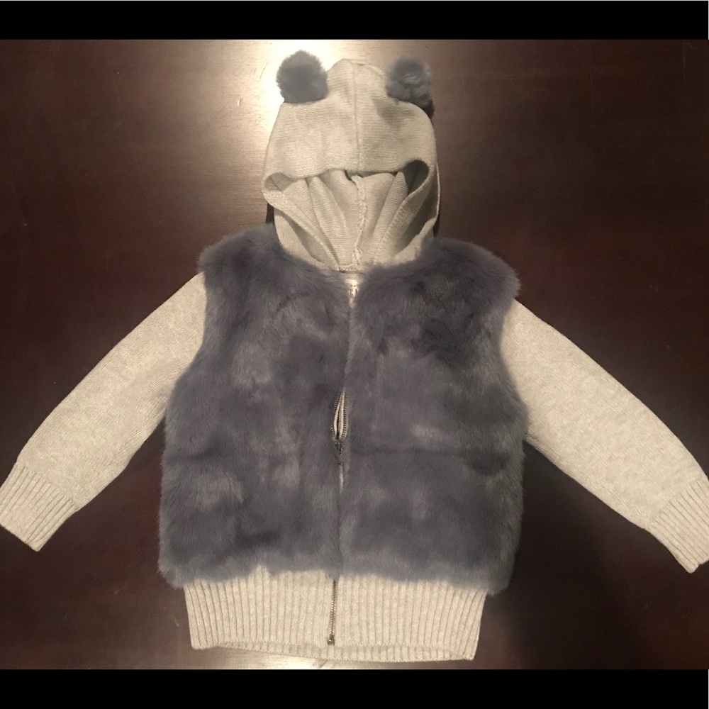 Gap faux fur hoodie